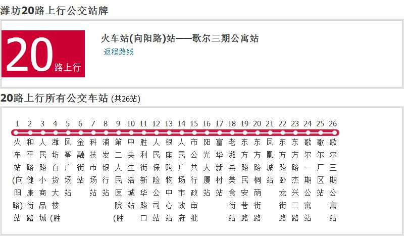 濰坊公交20路