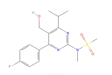 4-（4-氟苯基）-6-異丙基-2-[（N-甲基-N-甲磺醯）氨基]嘧啶-5-甲醇