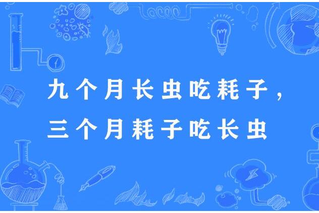 九個月長蟲吃耗子，三個月耗子吃長蟲