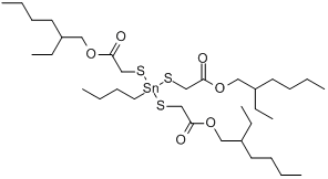4-丁基-10-乙基-4-[[2-[（2-乙基己基）氧]-2-氧乙基]硫基]-7-氧-8-氧雜-3,5-二硫雜-4-十四烷錫酸-2-乙基己酯