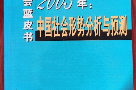 2003年中國社會形勢分析與預測