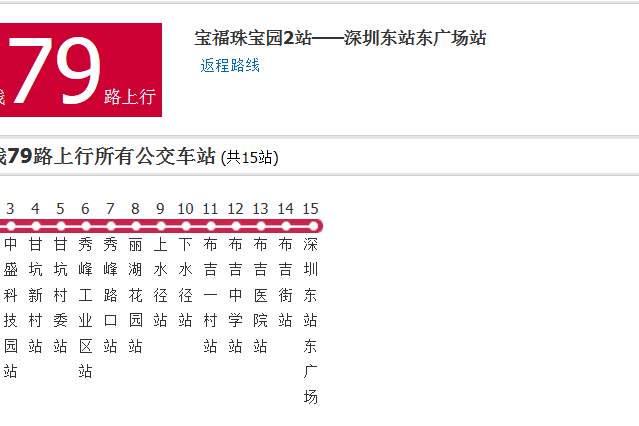 深圳公交高峰專線79路