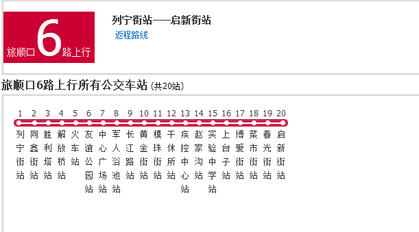 大連公交旅順口6路