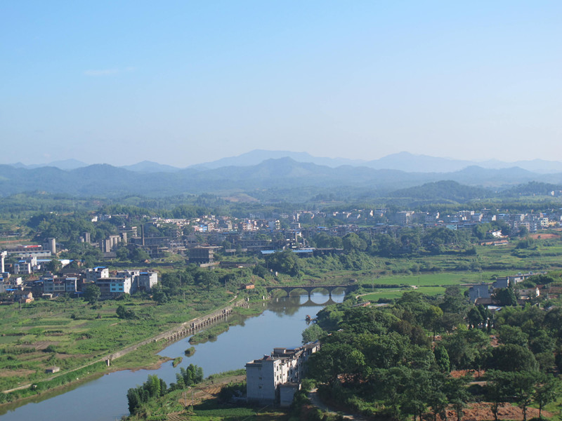 高塹村江背全景圖