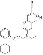 [[4-[[2-（2-環己基苯氧基）乙基]乙基氨基]-2-甲苯基]亞甲基]丙二腈