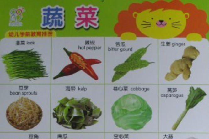 幼兒學前教育掛圖：蔬菜