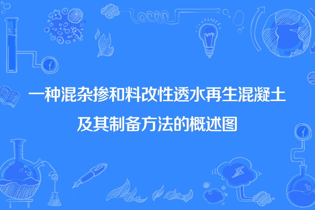 一種混雜摻和料改性透水再生混凝土及其製備方法