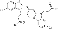 3-（2-羧乙基）-2-[2-[[3-（2-羧乙基）-5-氯-2(3H)-苯並噻唑亞基]亞甲基]-1-丁烯基]-5-氯-苯並噻唑內翁鹽