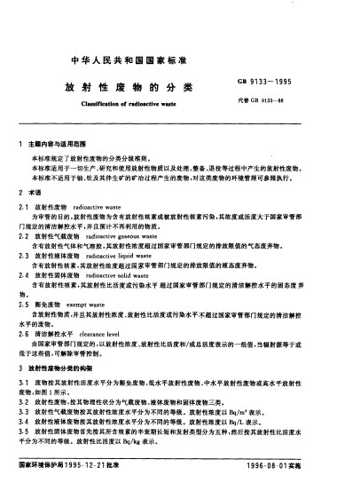 鈾礦地質輻射防護和環境保護規定