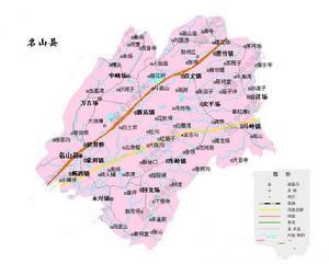 名山縣城東鄉政區圖