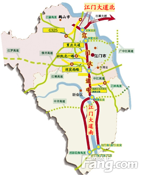 廣佛江快速通道南段路線圖