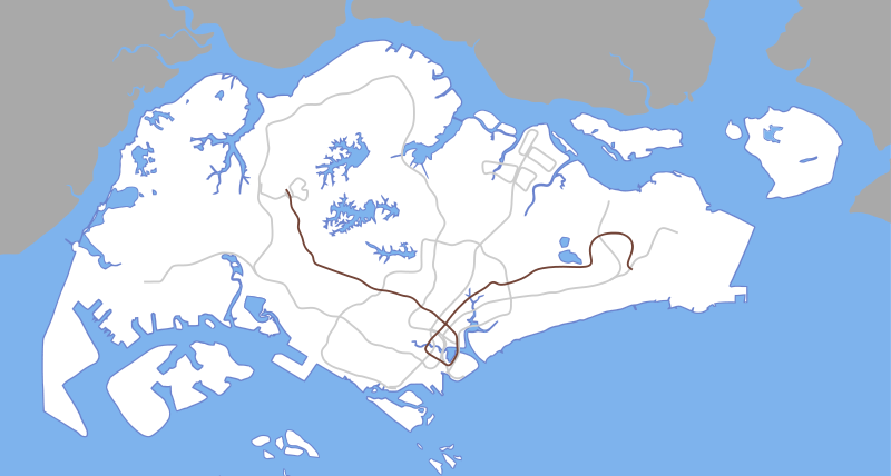 濱海市區線在市區軌道中的示意圖