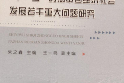 “十一五”時期中國經濟社會發展若干重大問題研究