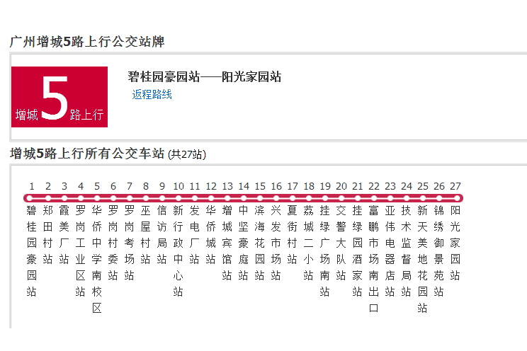 廣州公交增城5路