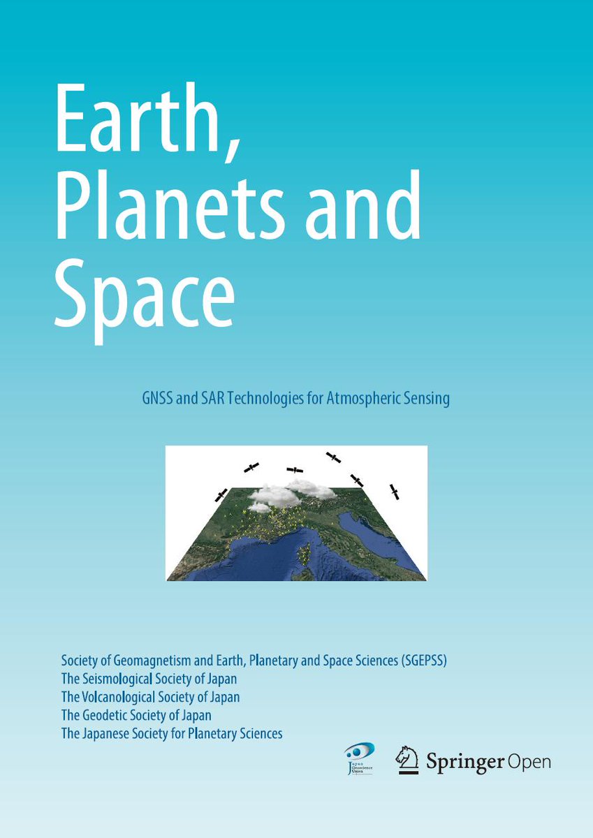 《Earth, Planets and Space》，期刊封面