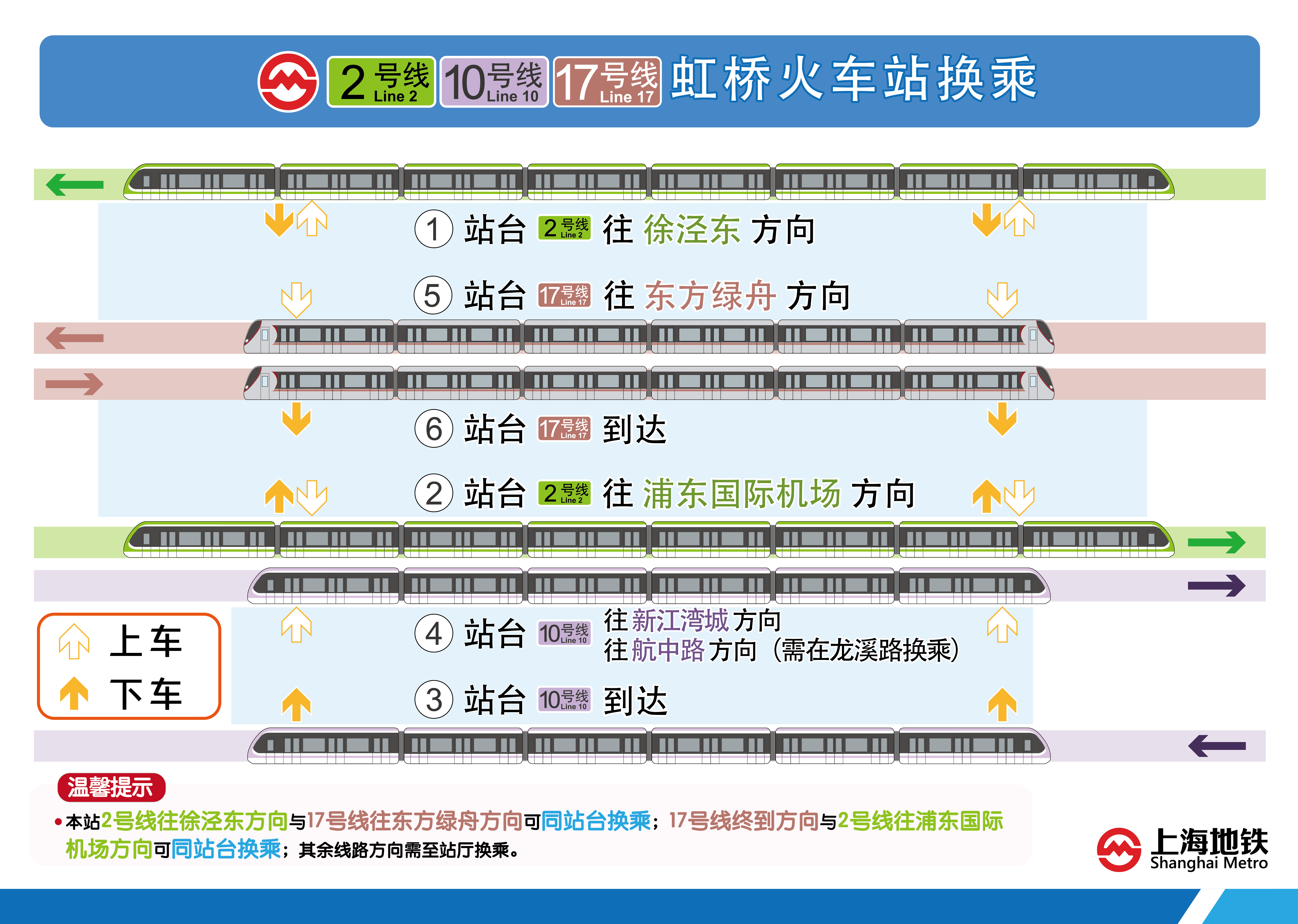 2號線10號線17號線虹橋火車站換乘