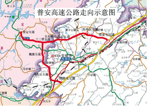 普安高速公路路線