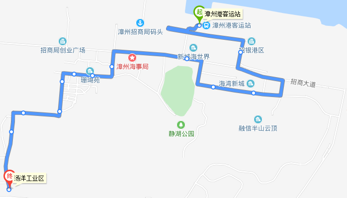 漳州公交開發區2路路線圖