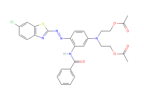 N-[5-[雙[2-（乙醯基氧）乙基]氨基]-2-[（6-氯-2-苯並噻唑基）偶氮]苯基]-苯醯胺