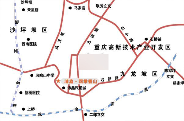 沛鑫四季香山樓盤交通圖