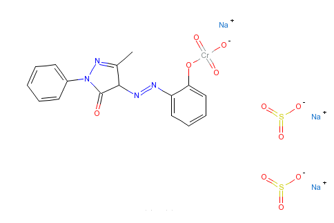 二[3-[（4,5-二氫-3-甲基-5-氧代-1-苯基-1H-吡唑-4-基）偶氮]-4-羥基苯磺酸根合]鉻酸三鈉