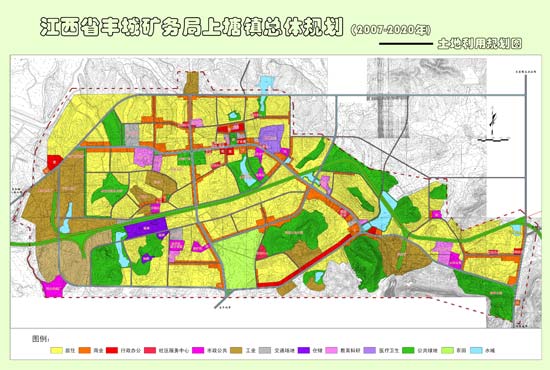 豐城礦務局上塘鎮總體規劃圖