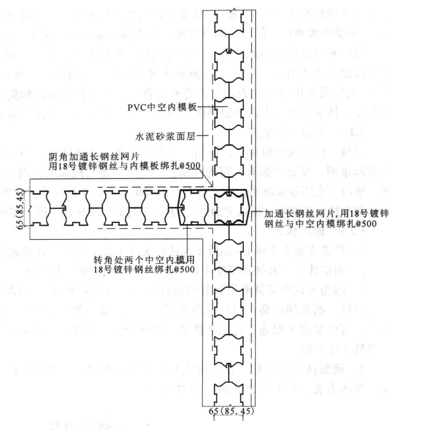 PVC中空內模水泥隔牆施工工法