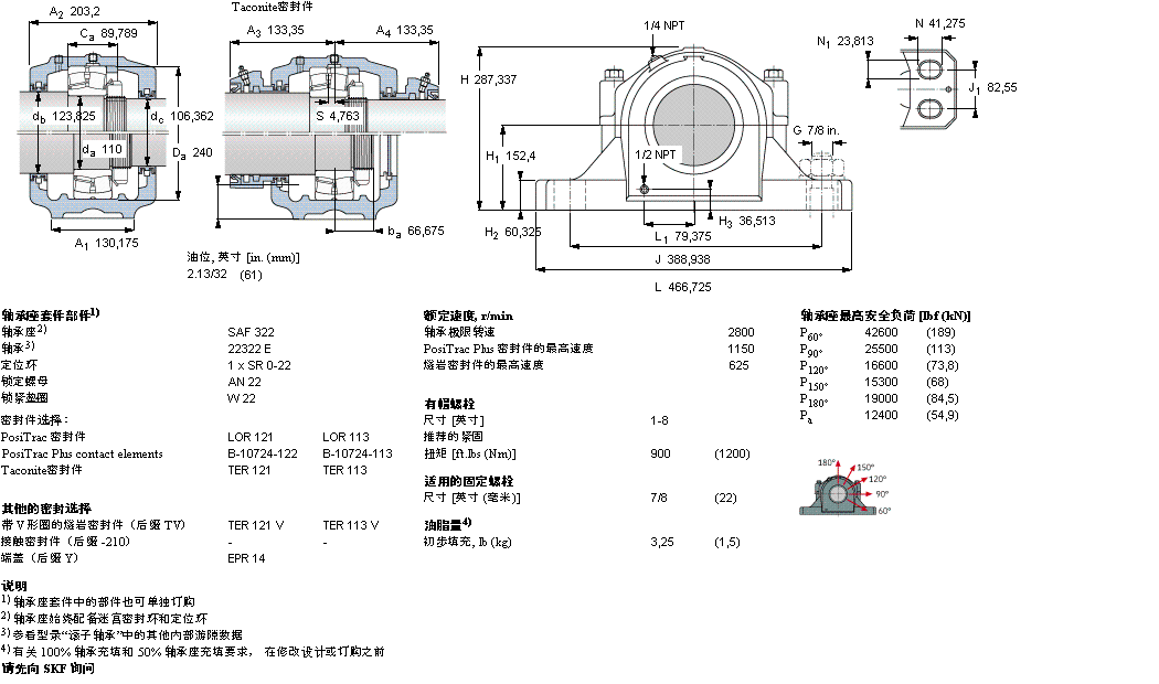 SKF SAF22322軸承