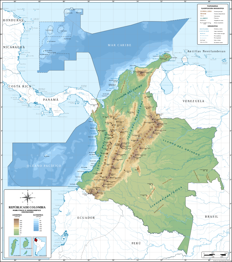 哥倫比亞地形