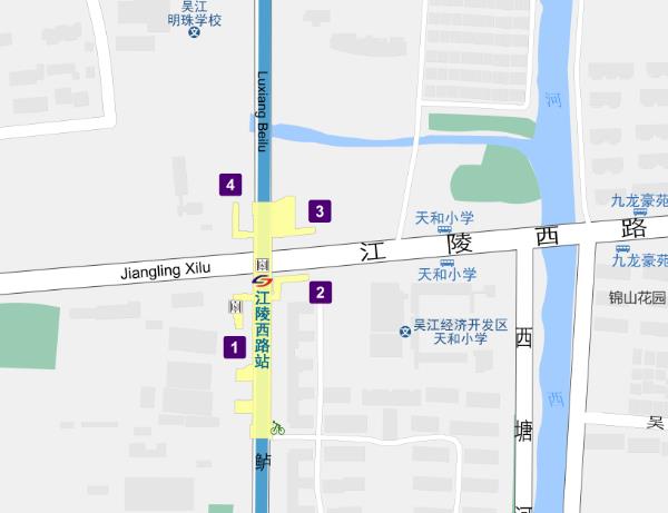 江陵西路站出入口分布圖