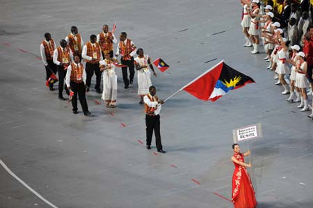 北京奧運入場上式的安提瓜和巴布達
