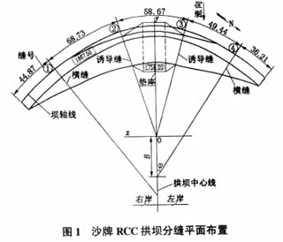 混凝土重力拱壩結構圖