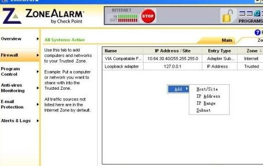 Zone Alarm