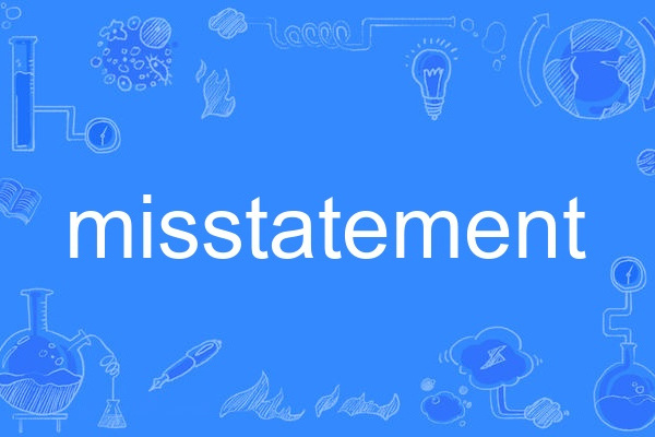 misstatement