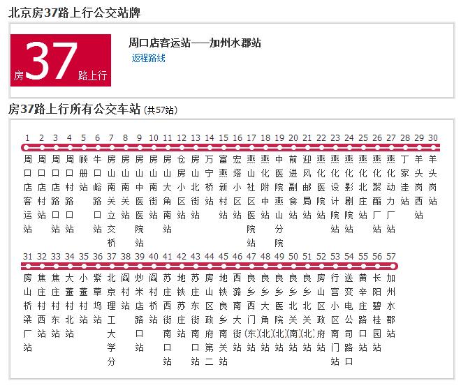 北京公交房37路