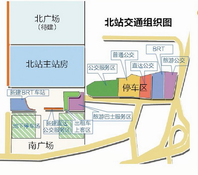 廈門北站交通組織圖