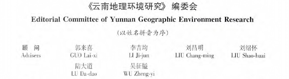 雲南地理環境研究