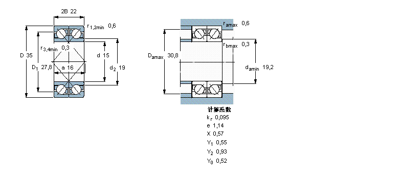 SKF 2×7202BEGBP軸承