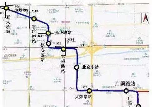 北京捷運28號線線路走向示意圖