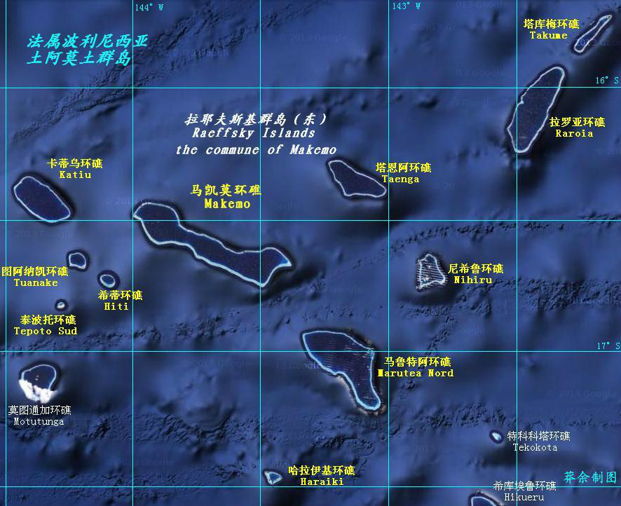 泰波托環礁的地理位置