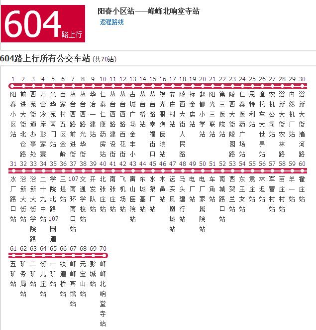 邯鄲公交604路