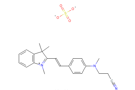 2-[2-[4-[（2-氰乙基）甲氨基]苯基]乙烯基]-1,3,3-三甲基-3H-吲哚翁硫酸鹽