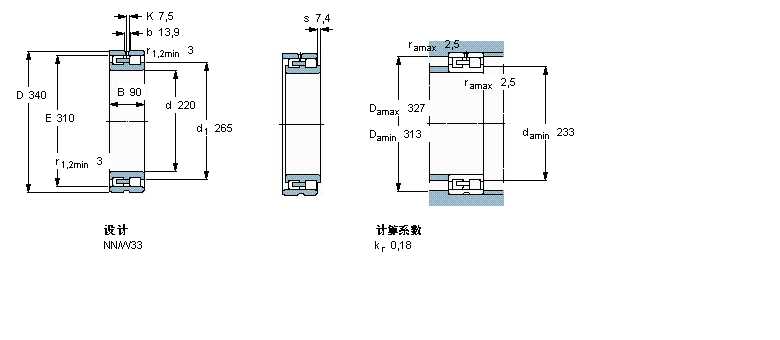 SKF NN3044/SPW33軸承