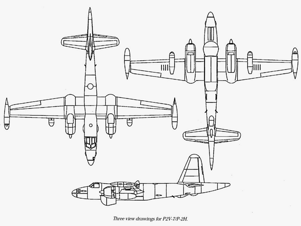 P2V-7偵察機三視線圖