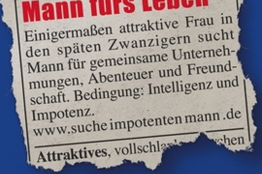 Suche impotenten Mann für\x27s Leben