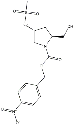 (2S,4R)-2-羥甲基-4-甲磺醯氧基-1-吡咯烷羧酸（4-硝基苯基）甲基酯