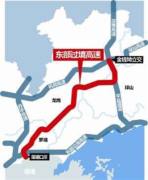 深圳東部過境高速公路線路
