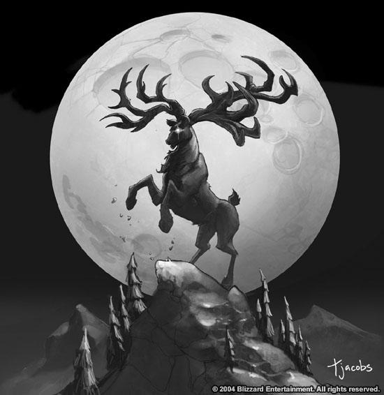 白鹿和月神