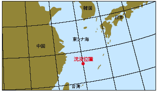 朝鮮特務船沉沒位置