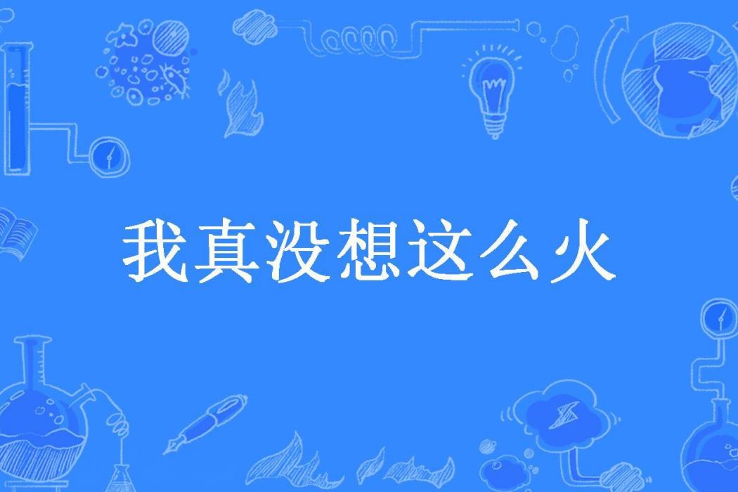 我真沒想這么火